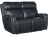 Hooker Furniture Ruthe Zero Gravity Power Recline Salvo Denim Black Leather Loveseat with Headrest
