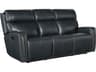 Hooker Furniture Ruthe Zero Gravity Power Recline Salvo Denim Black Leather Sofa with Headrest & Hidden Console