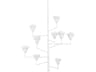 Hudson Valley Alora 9-Light White Plaster Tiered Chandelier