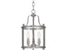 Hudson Valley Mansfield 3-Light Antique Nickel Glass Traditional Lantern Mini Pendant