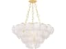 Hudson Valley Cedar Hill 9-Light Vintage Gold Leaf Empire Pendant