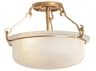 Hudson Valley Lowerre 2-Light Patina Gold Leaf Traditional Bowl Semi Flush Mount