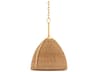 Hudson Valley Woodlawn 1-Light Vintage Gold Leaf Brown Bell Pendant