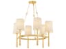 Hudson Valley Bridgeton 6-Light Aged Brass Cylinder Chandelier