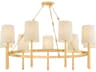 Hudson Valley Bridgeton 9-Light Aged Brass Cylinder Chandelier