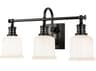 Hudson Valley Keswick 3-Light Old Bronze Off White Glass Vanity Light