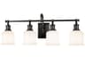 Hudson Valley Keswick 4-Light Old Bronze Off White Glass Vanity Light