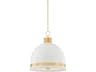 Hudson Valley Briscoe 3-Light Aged Brass Soft White Dome Pendant