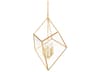 Hudson Valley Brookfield 5-Light Vintage Gold Leaf Glass Geometric Pendant