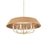 Hudson Valley Bradley 6-Light Vintage Gold Leaf Brown Round Chandelier