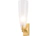 Hudson Valley Ravenswood 1-Light Vintage Gold Leaf Wall Sconce