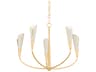 Hudson Valley Montrose 5-Light Vintage Gold Leaf Soft Sand Candelabra Chandelier