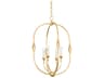Hudson Valley Baltic 4-Light Vintage Gold Leaf Brass Pendant