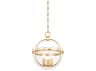 Hudson Valley Malloy 3-Light Vintage Gold Leaf Glass Globe Mini Pendant