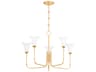 Hudson Valley Montclair 5-Light Vintage Gold Leaf Chandelier