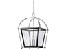 Hudson Valley Hollis 4-Light Polished Nickel Glass Lantern Pendant