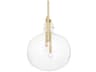Hudson Valley Hempstead 3-Light Aged Brass Glass Globe Pendant