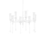 Hudson Valley Chisel 8-Light White Plaster Clear Glass Candelabra Chandelier