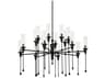 Hudson Valley Chisel 16-Light6-Light Black Iron Clear Glass Candelabra Chandelier