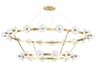 Hudson Valley Austen 30-Light Aged Brass LED Candelabra Tiered Chandelier