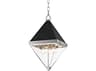 Hudson Valley Coltrane 4-Light Polished Nickel Black Geometric Mini Pendant