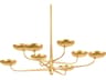 Hudson Valley Taormina 8-Light Vintage Gold Leaf Tiered Chandelier