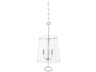 Hudson Valley James 3-Light Polished Nickel Glass Chandelier