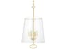 Hudson Valley James 4-Light Aged Brass Glass Chandelier