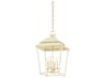Hudson Valley Natick 4-Light Aged Brass White Candelabra Lantern Chandelier