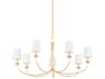 Hudson Valley Montpelier 7-Light Vintage Gold Leaf Candelabra Sputnik Chandelier