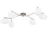 Hudson Valley Wagner 6-Light Polished Nickel Glass LED Globe Semi Flush Mount