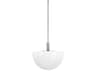Hudson Valley Lethbridge 1-Light Polished Nickel White Glass Bowl Mini Pendant