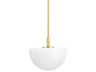 Hudson Valley Lethbridge 1-Light Aged Brass White Bowl Pendant