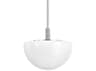 Hudson Valley Lethbridge 1-Light Polished Nickel White Glass Bowl Pendant