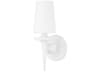 Hudson Valley Torch 1-Light White Plaster Wall Sconce