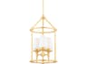 Hudson Valley Torch 3-Light Gold Leaf Empire Pendant