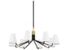 Hudson Valley Stanwyck 8-Light Aged Brass Distressed Bronze Chandelier