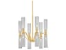 Hudson Valley Harpswell 12-Light Aged Brass Cylinder Chandelier