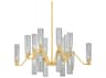 Hudson Valley Harpswell 18-Light Aged Brass Cylinder Chandelier