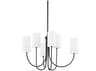 Hudson Valley Harlem 6-Light Old Bronze White Cylinder Chandelier