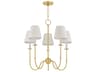 Hudson Valley Amina 5-Light Aged Brass Candelabra Chandelier