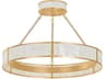 Hudson Valley Halcott 1-Light Vintage Gold Leaf Round Pendant