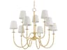 Hudson Valley Amina 9-Light Aged Brass Candelabra Chandelier