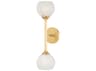 Hudson Valley Melton 2-Light Aged Brass White LED Wall Sconce