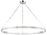 Hudson Valley Rosendale 1-Light Polished Nickel Glass LED Round Pendant
