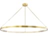 Hudson Valley Rosendale 1-Light Aged Brass Glass LED Round Pendant