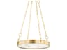 Hudson Valley Kirby 1-Light Aged Brass White LED Round Chandelier