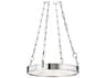 Hudson Valley Kirby 1-Light Polished Nickel White LED Round Chandelier