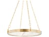 Hudson Valley Kirby 1-Light Aged Brass White LED Round Chandelier