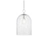 Hudson Valley Belleville 1-Light Polished Nickel Glass Bell Pendant